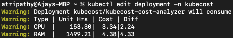 Admission Controller output