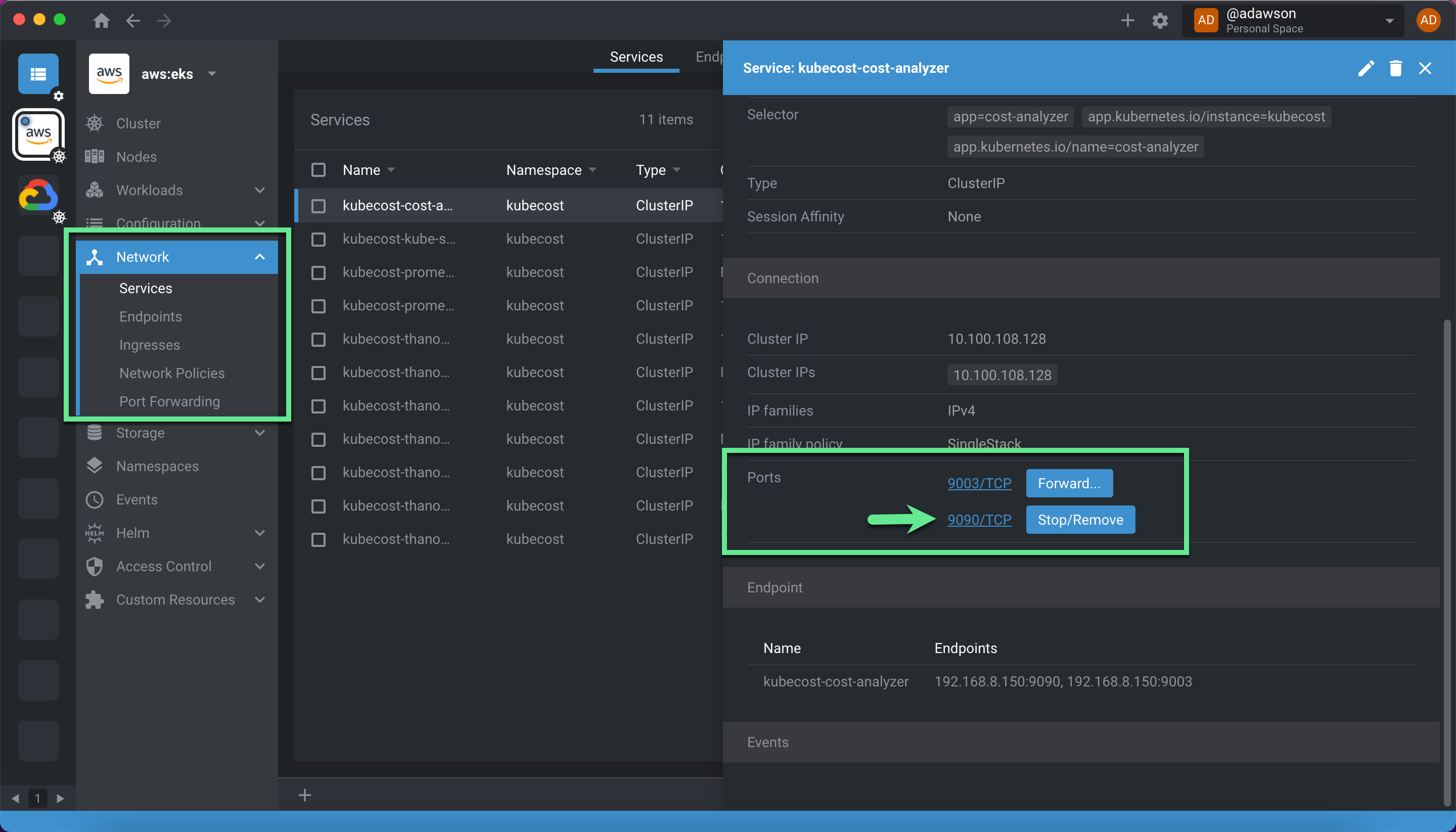 Install and manage your Kubecost Helm Chart using Lens IDE